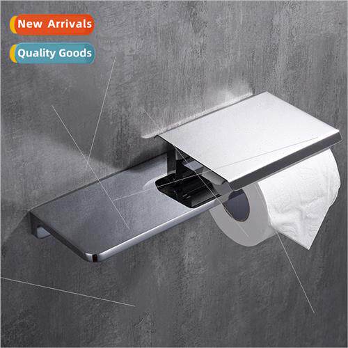 Chrome Plated Paper Towel Holder Cell Phone Holder Bathroom