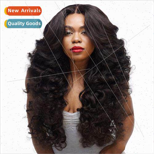 African ladies big wave center parted wig Europe black hair