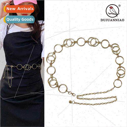 Metal mple Round Chain Women Decoration Hundred Skirt Dress