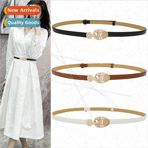 Black small belt female versatile decorative coat skirt su j