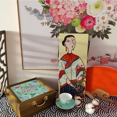 浮雕单瓷片挂画高两河陶瓷板画现代装饰画竖版玄关沙发背景墙条幅