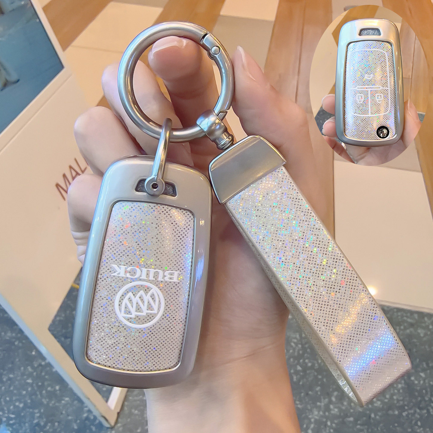 适用于别克系列钥匙套镭射金属壳