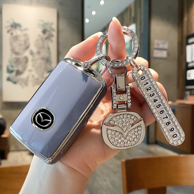 马自达系列汽车钥匙套满钻吊牌