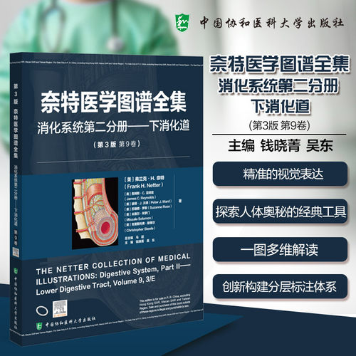 正版 奈特医学图谱全集:第二分册:消化系统 (美)弗兰克·H.奈特(FrankH.Netter)等著 中国协和医科大学出版社 9787567925809 R库