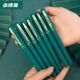 商务办公签字笔绿色中性笔1.0练字书法笔0.7大容量绿笔芯绿笔壳