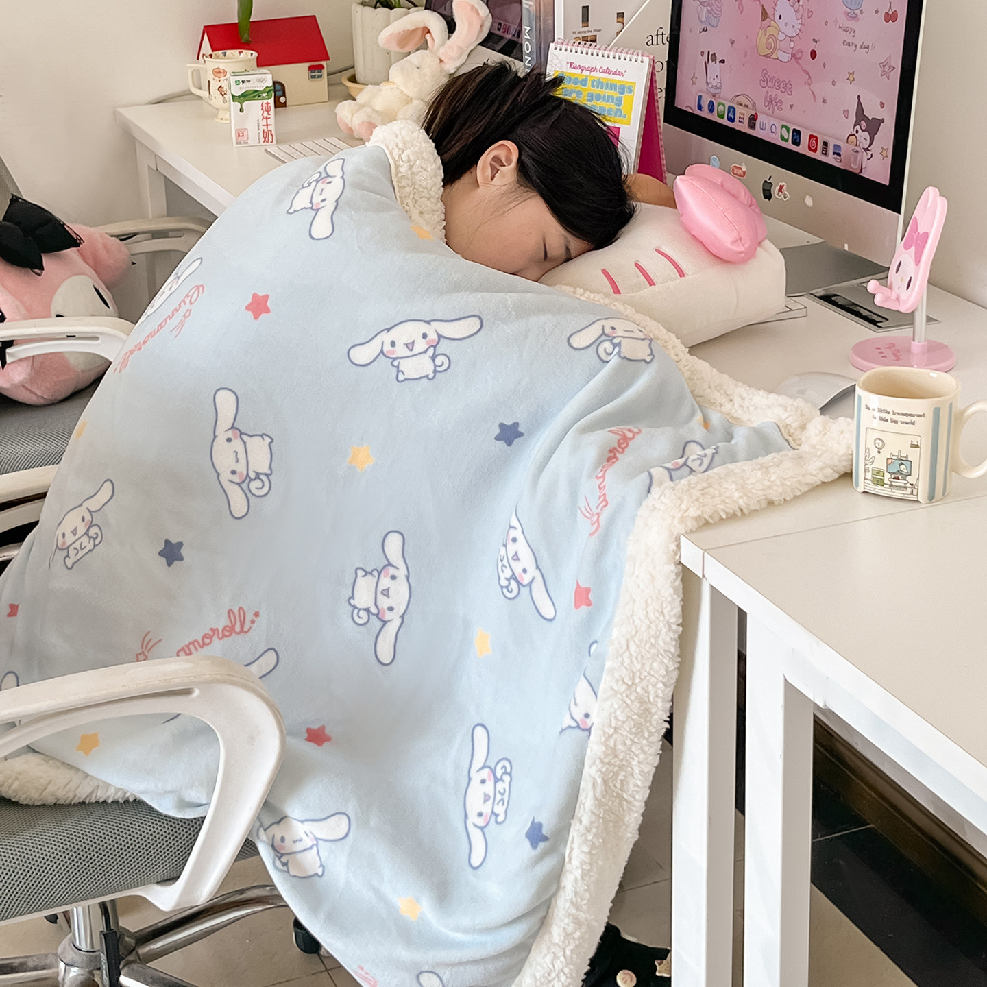 多功能牛奶绒毛毯盖毯