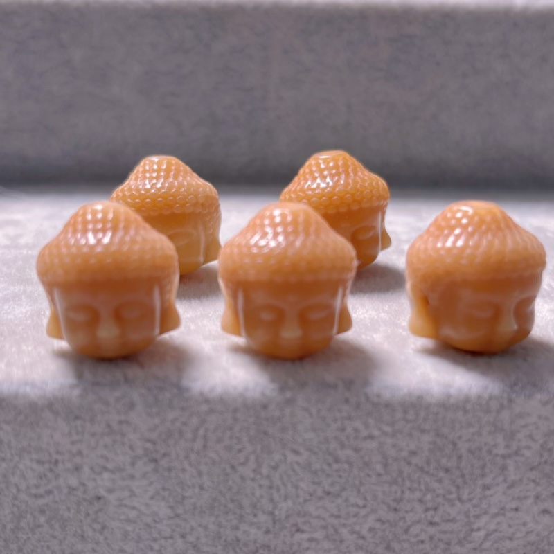 (真菩提)风化黄大耳佛diy配饰配珠吊坠白玉菩提根雕刻佛珠念珠