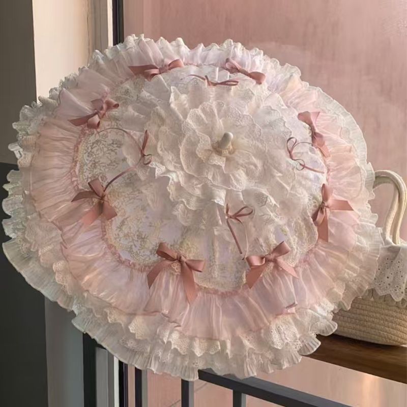 lo伞手作材料宽5-7cm珠光缎褶皱花边辅料蕾丝装饰diy痛包窗帘布艺