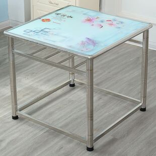 不锈钢烤火桌子组装餐饭桌电取暖多功能折叠棋牌桌烤衣架布罩火笼