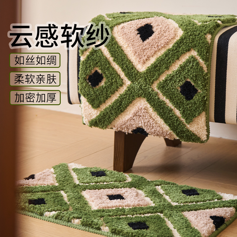 奈司浴室高密毛绒地垫