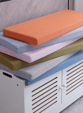 门口换鞋凳坐垫入户玄关穿鞋柜垫子卡座软包定制长方形飘窗海绵垫