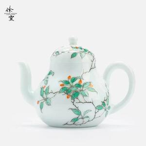 徐窑粉彩陶瓷枸杞茶壶