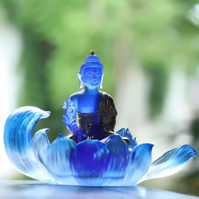 心缘堂8寸琉璃佛像摆件