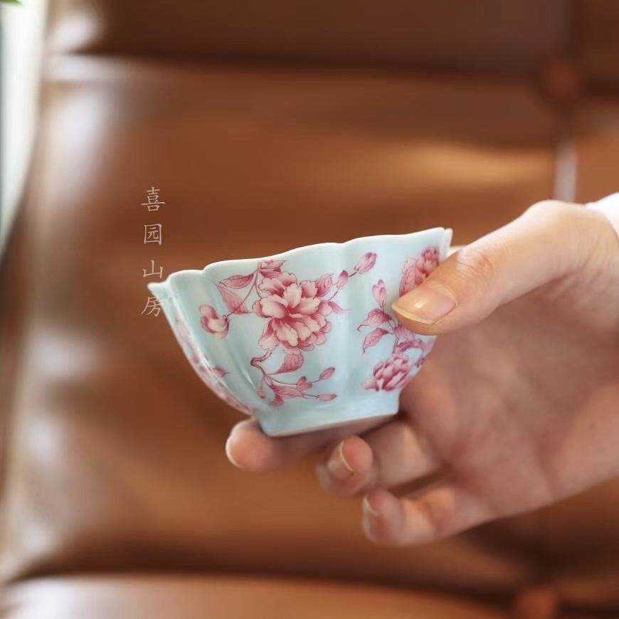 灵玺贡坊樱花六方杯景德镇