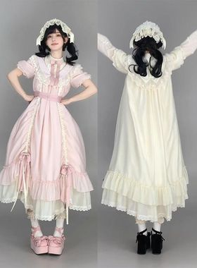 琉璃花海 玫瑰绣花可提拉多穿op 设计感袖套可拆卸收腰长裙两件套