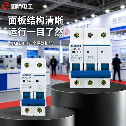 TEP国际电工家用小型断路器2P63A小体积微型漏保1P+N20A空气开关