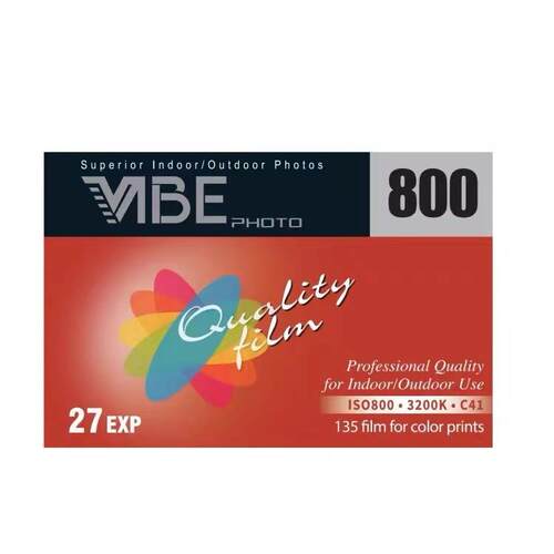 VIBE胶卷800度135黑白胶卷负片35mm 双反lomo机使用 德国进口27张