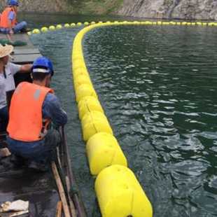 柏泰自主研发水电站进水口漂浮式拦污浮排河道拦漂浮筒浮球装置