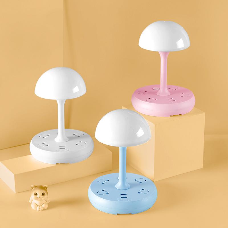 多功能插座台灯创意简约现代书桌灯时尚卧室家用床头灯插电网红