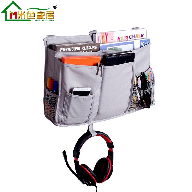 厂家直销600D牛津布多功能床头储物挂袋学生宿舍床边书本收纳袋子