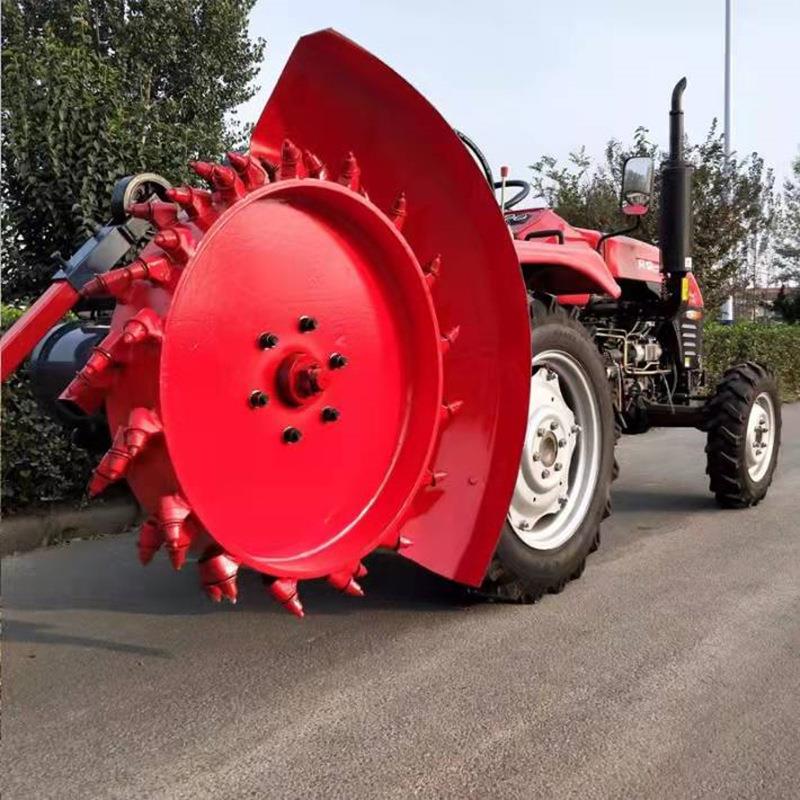 牵引式圆盘开沟机 地面深沟80挖沟机制造厂家 链条式混凝土开槽机