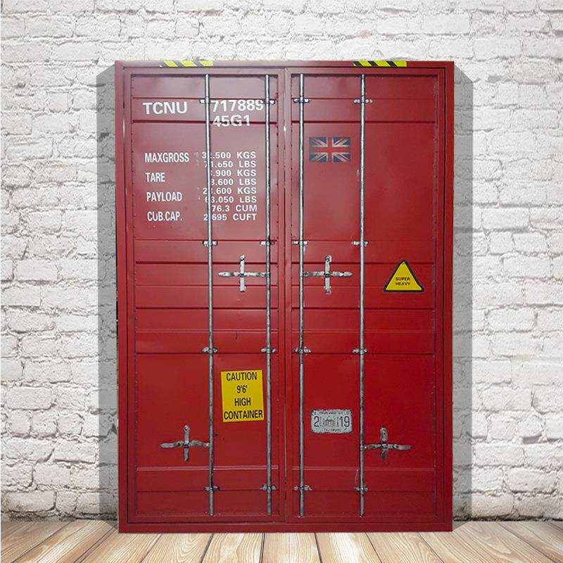 工业铁艺集装箱门酒吧KTV厕所卫生间工艺防盗推拉双开门复古做旧