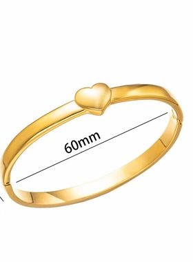 开口细版桃心新款手镯女手饰品网红韩版潮人森系简约个性ins