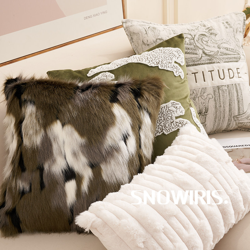 现代简约抱枕沙发客厅轻奢高级感