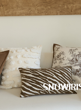 复古美拉德咖色抱枕现代简约客厅沙发高级感靠枕设计师轻奢腰靠垫