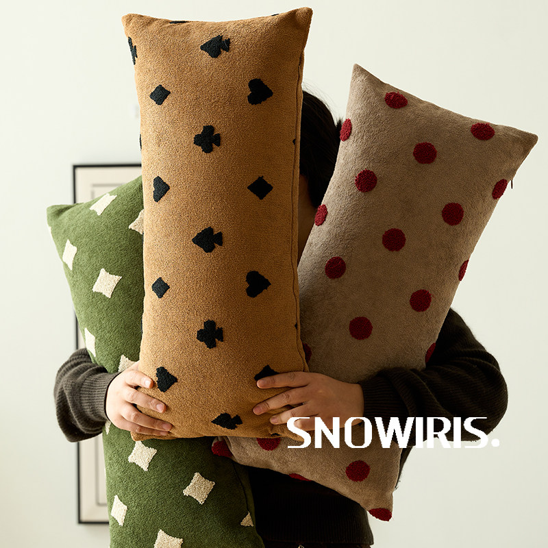 长条抱枕简约高级感腰枕套立体刺绣客厅沙发抱枕百搭软装靠垫靠枕,居家布艺,靠垫/抱枕,淘宝优惠券,粉丝福利购,淘宝优惠卷