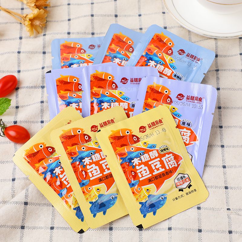 木糖醇鱼豆腐豆干无蔗糖低碳水辣味健身代餐速食便宜童年休闲食品