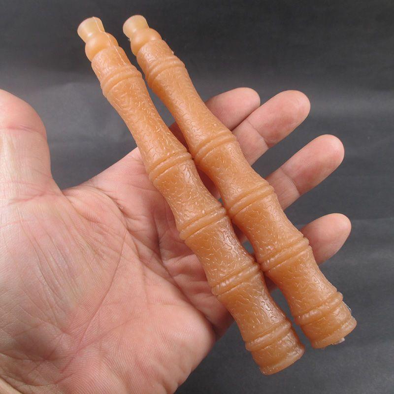 牛筋手柄空竹杆配件软胶抖杆手柄手工制作配件长16cm孔直径678mm