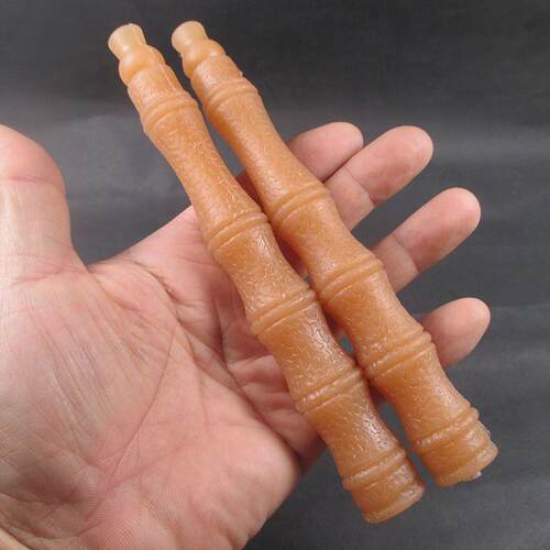 牛筋手柄空竹杆配件软胶抖杆手柄手工制作配件长16cm孔直径678mm
