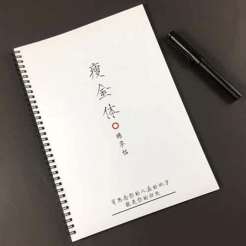 宋徽宗瘦金体硬笔字帖古诗文名人名言小清新人民日报钢笔练字帖