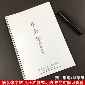 宋徽宗瘦金体硬笔字帖古诗文名人名言小清新央视文案钢笔练字帖