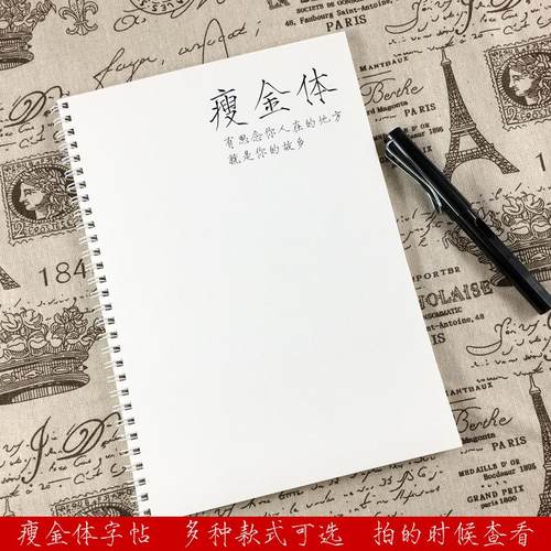 宋徽宗瘦金体钢笔临摹字帖盗墓笔记人民日报央视文案男女初高中生
