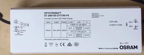 OSRAM欧司朗LED驱动 OT250-120-277/700 P5