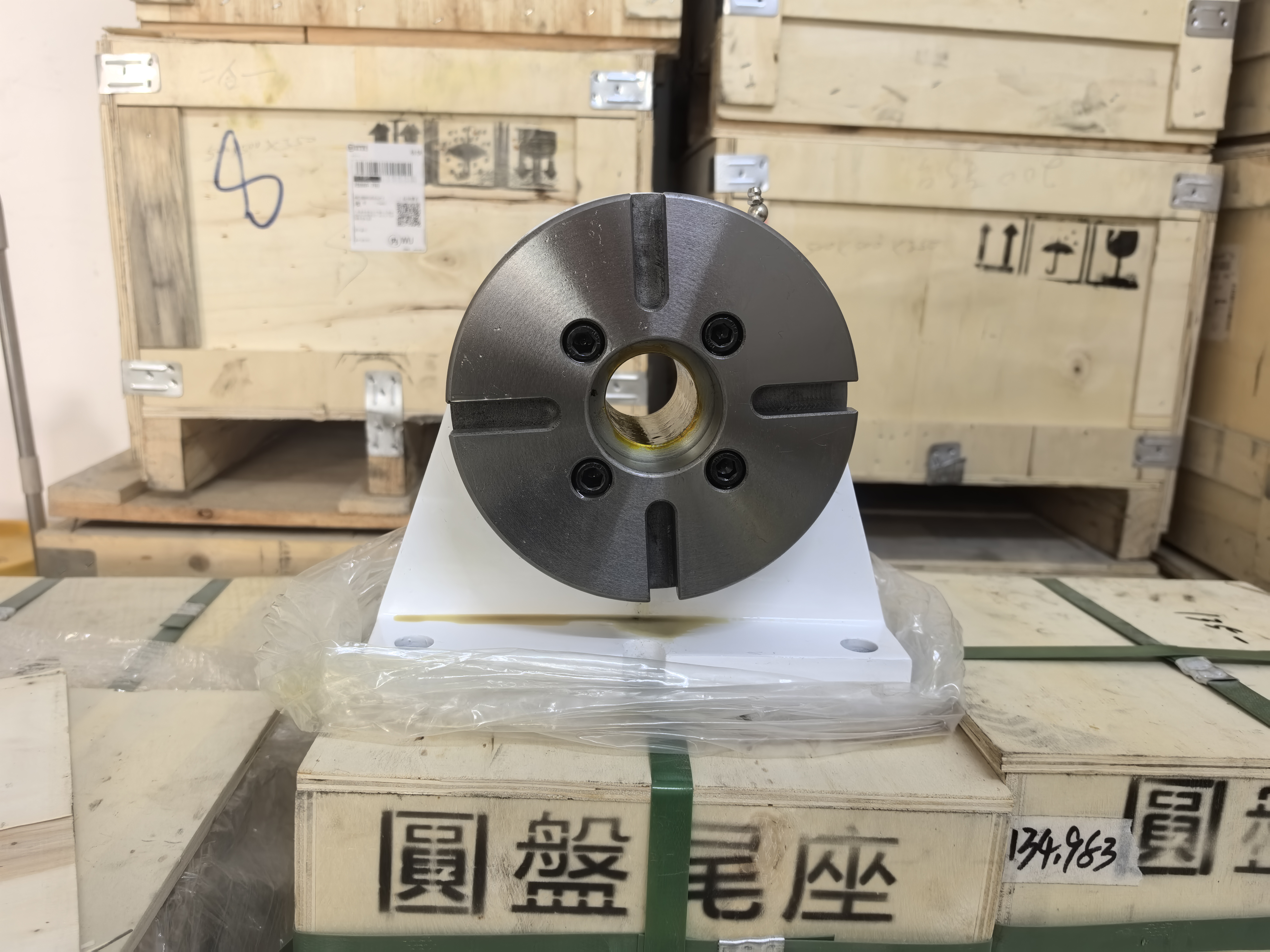 170圆盘尾座重型油刹四轴转台尾座nc旋转高精度圆尾中心高135