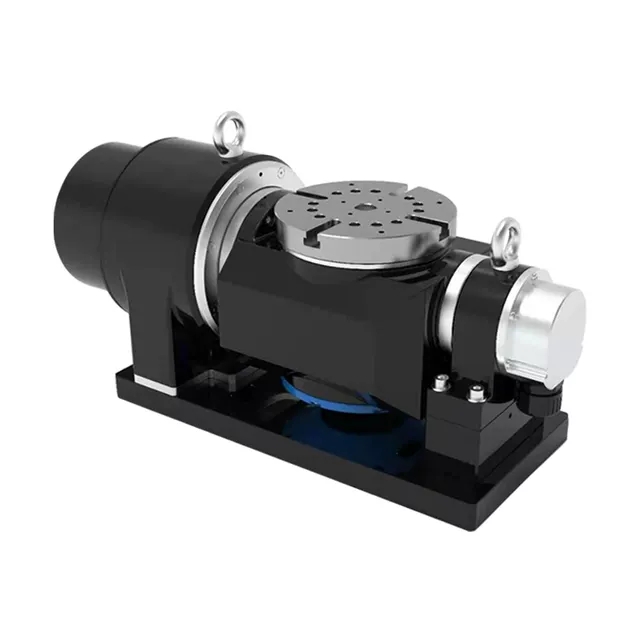 YOHOMA1-160五轴转台摇篮五轴分度盘分度头cnc五轴转台钻攻机五轴