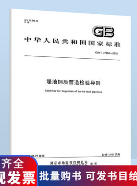 B 正版现货 GB/T 37368-2019 埋地钢质管道检验导则 中国标准出版社