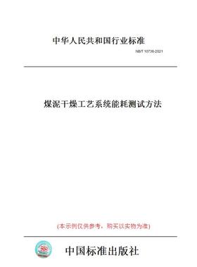 【纸版图书】NB/T10736-2021煤泥干燥工艺系统能耗测试方法