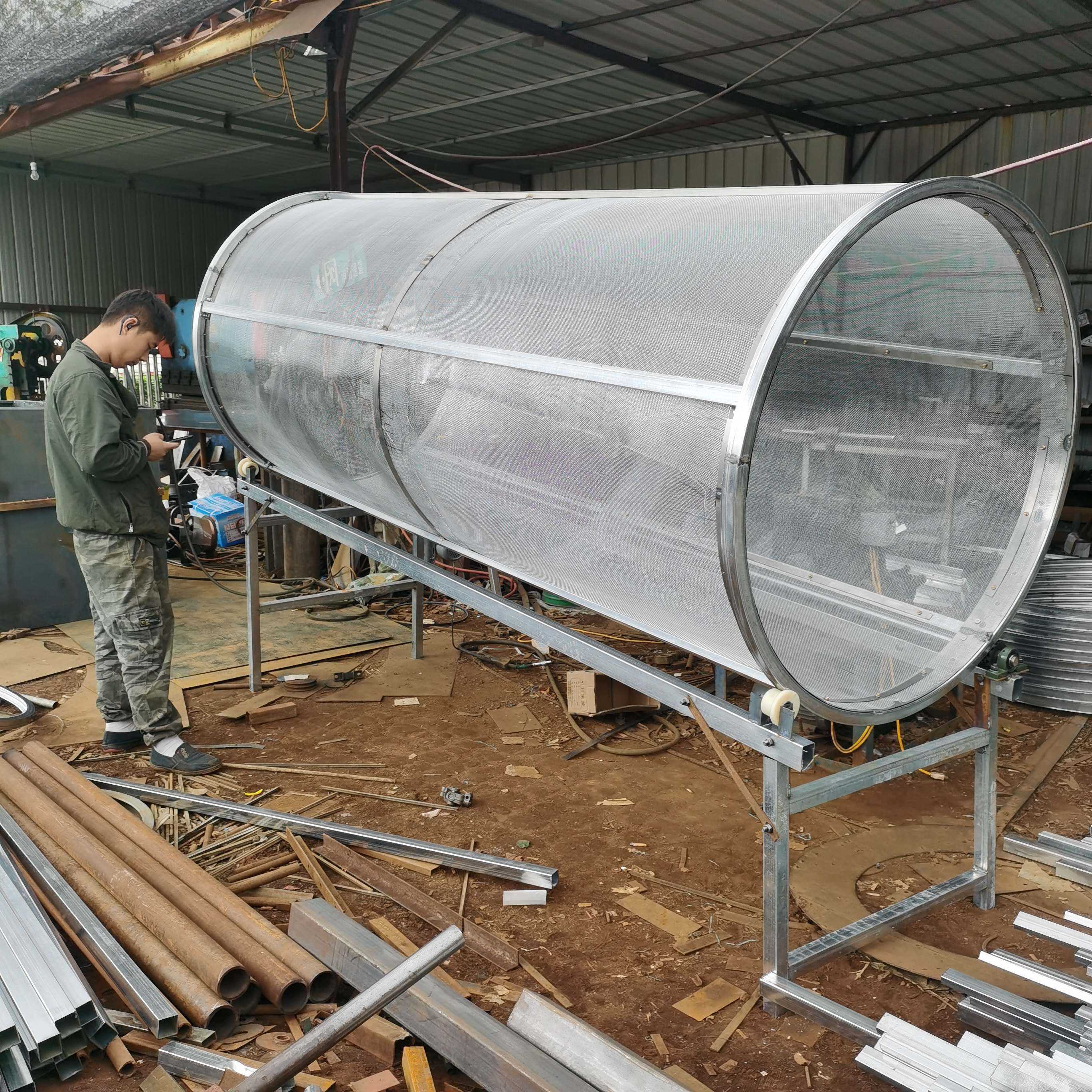 筛草神器电动加厚滚筒筛草机草筛子牛羊筛草3米长1米宽送电机