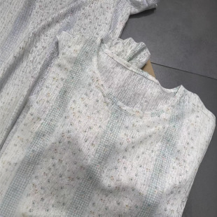 甜美小清新碎花网纱短袖衬衫女夏季宽松绑带设计感小众防晒上衣