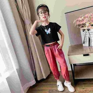 女夏童网红套气装 韩版 洋潮衣超酷装 高档儿童装 时髦2两件套201新款