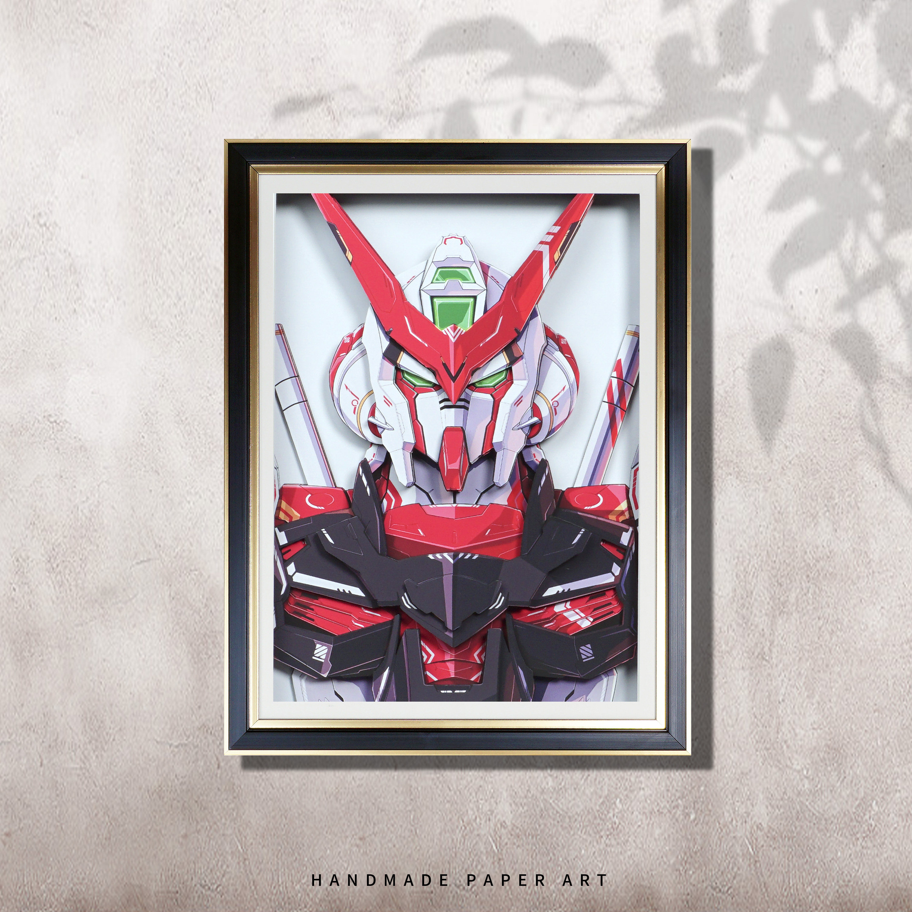 高达万代系列周边红色异端立体画客厅沙发背景壁画卧室玄关3d挂画