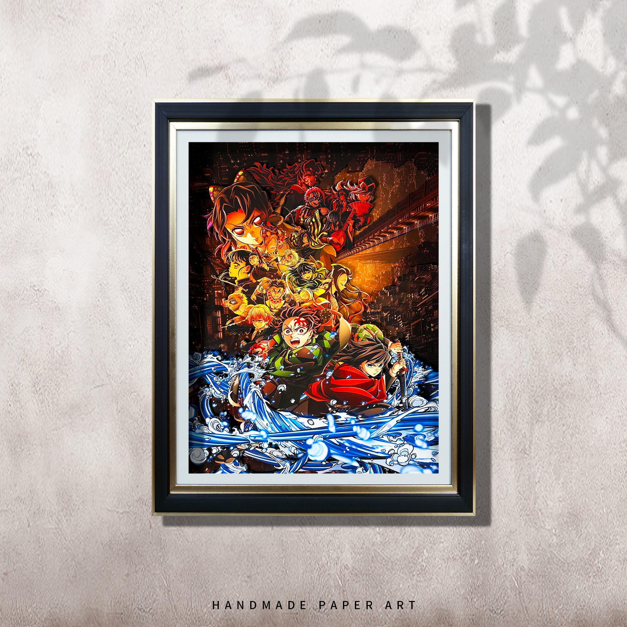 鬼灭之刃无限城全家福3d立体画