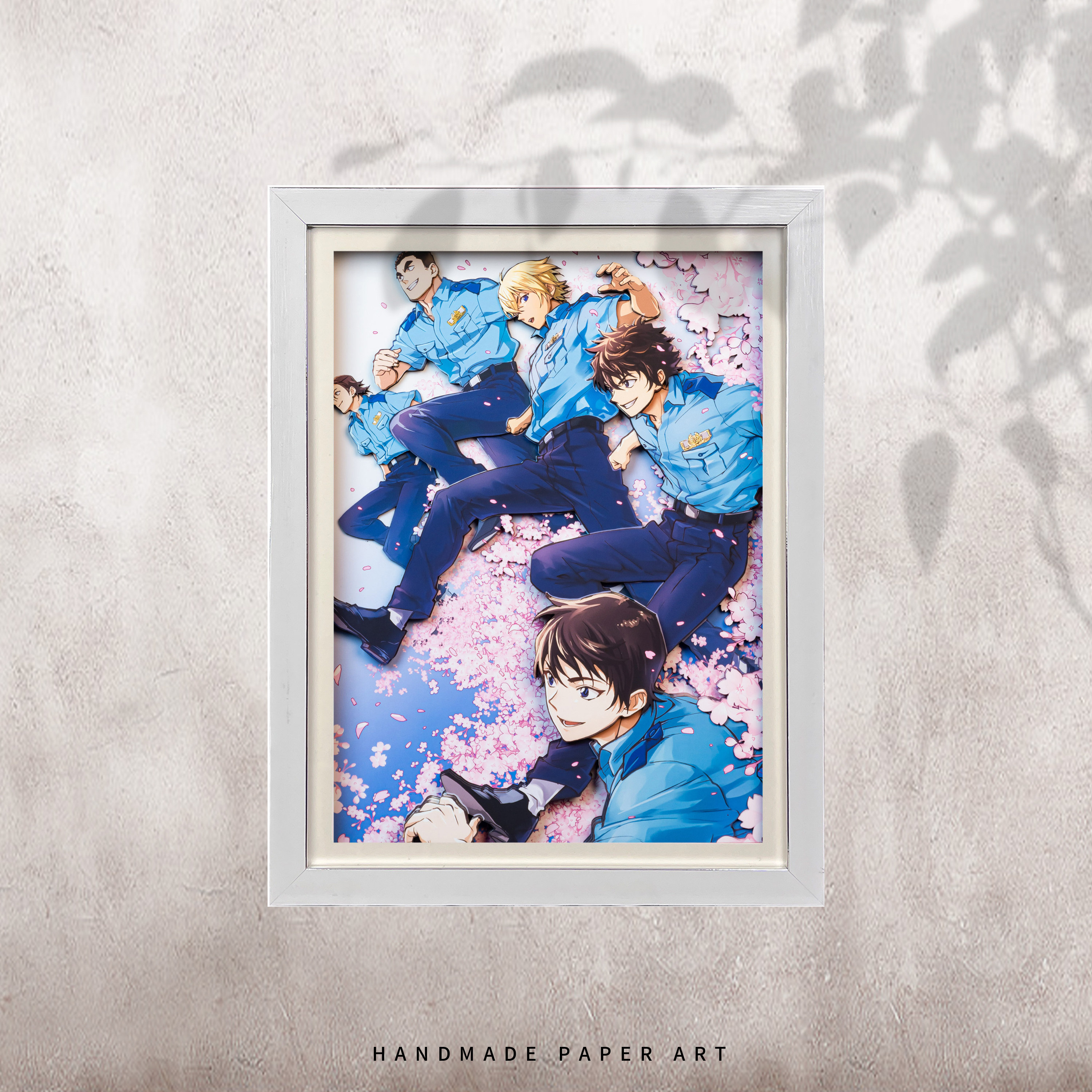 名侦探柯南动漫周边警察五人组立体画客厅背景壁画卧室布景装饰画