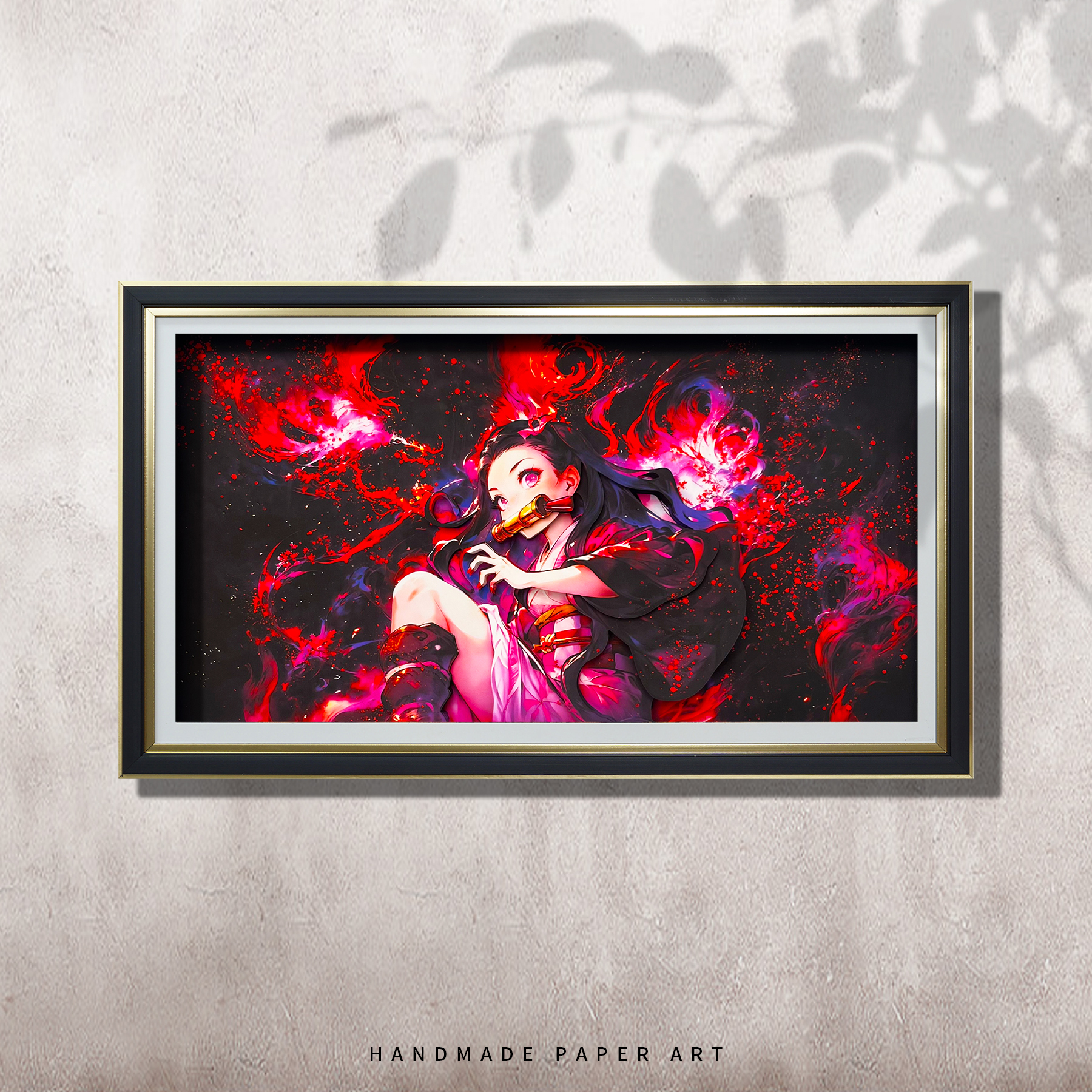 鬼灭之刃祢豆子动漫周边3d立体画