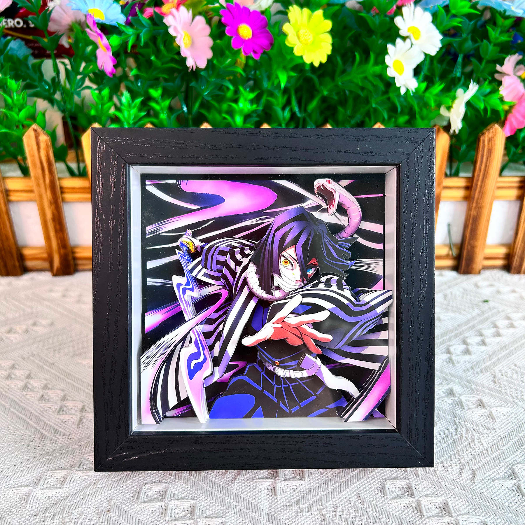 鬼灭之刃蛇柱动漫3D灯光立体画