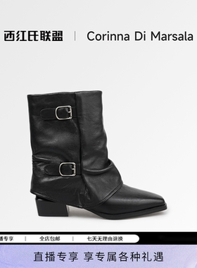 【直播专享】Corinna di Marsala2025新款尖头马丁靴英伦风女靴